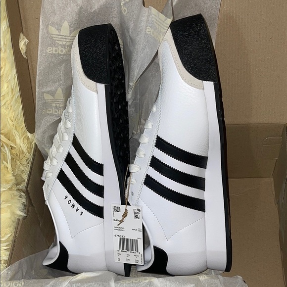 Adidas Original’s Samoa Men’s White and Black Sneakers Size 12 NWT - Picture 5 of 9